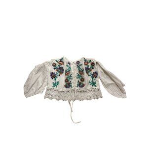 LULUMARI Floral Corseted Crop Top Size Medium